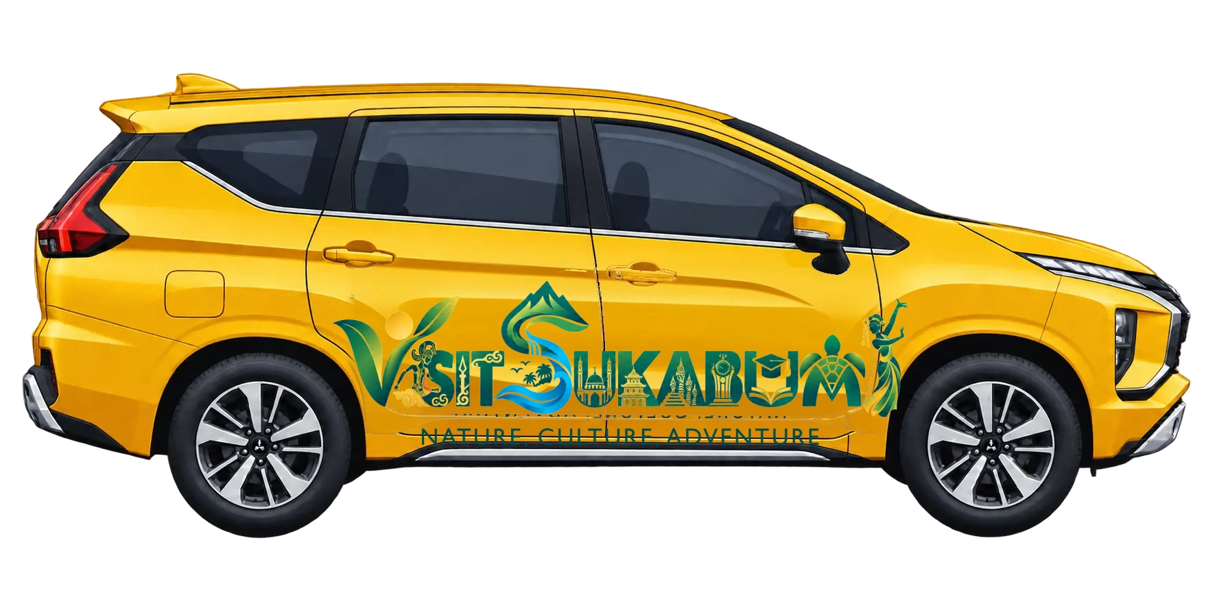 Mitsubishi Xpander kuning tampak samping